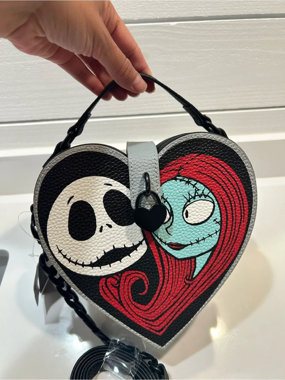 Disney Heart Crossbody Bag in Black, Red, Teal